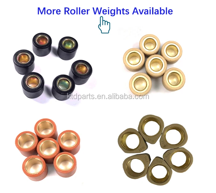 KTD 14x18 Motorcycle Variator Rollers Set Weight Roller for Scooter GY6 BEAT VARIO