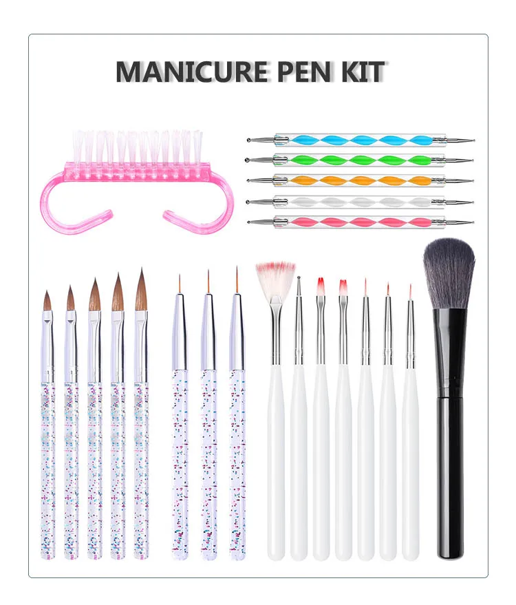 Hot Sale Professional Nails Art Drawing Pen Set Diy Manicure Brush