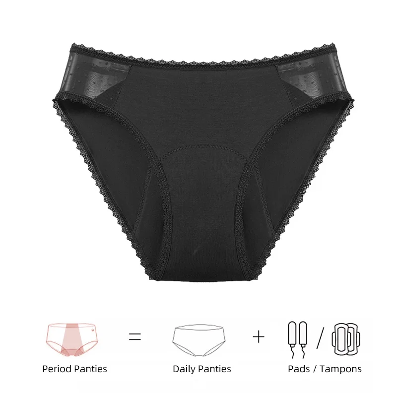 Lace Period Brief colour and size reference