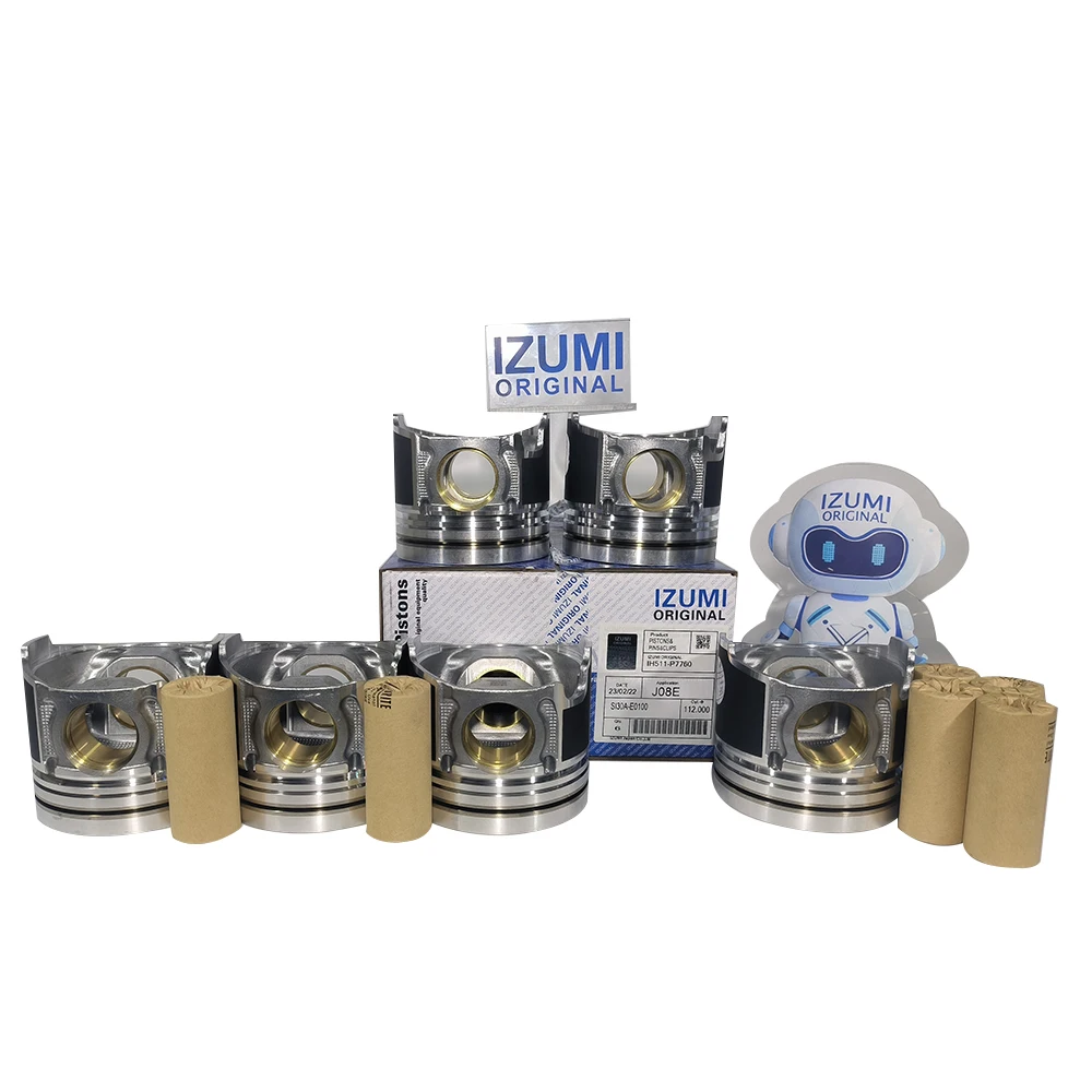IZUMI ORIGINAL J08E Piston Kit - High-Quality Diesel Parts