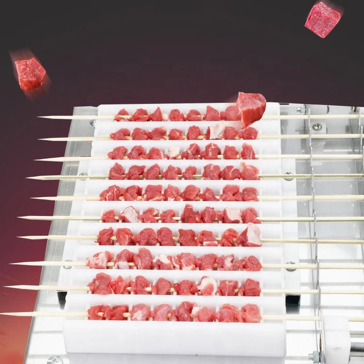 Factory Price Meat Cube Skewer Machine Kebab Yakitori Skewering Machine