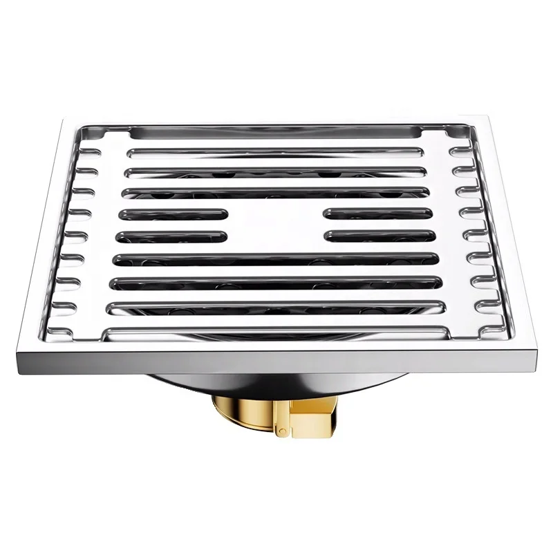 Stainless Steel Polished Thickened Bathroom Shower Floor Drain Anti-Odor Anti-Insect High Flow Drainage Strainer