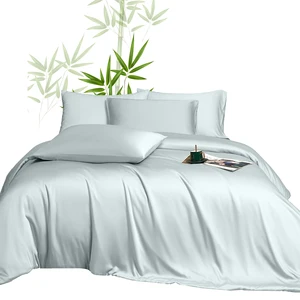 Luxury Soft Cooling Simple Woven Bamboo Bed Sheet Set Duvet Cover Set Home Bedding OEKO-TEX Certified All-Season Customizable