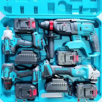 Best Discount Certificated Quality for MKT Cordless Combo Power Tools 4 Kits 18v 20v 21v Battery Tool Kit for Maintenance Use