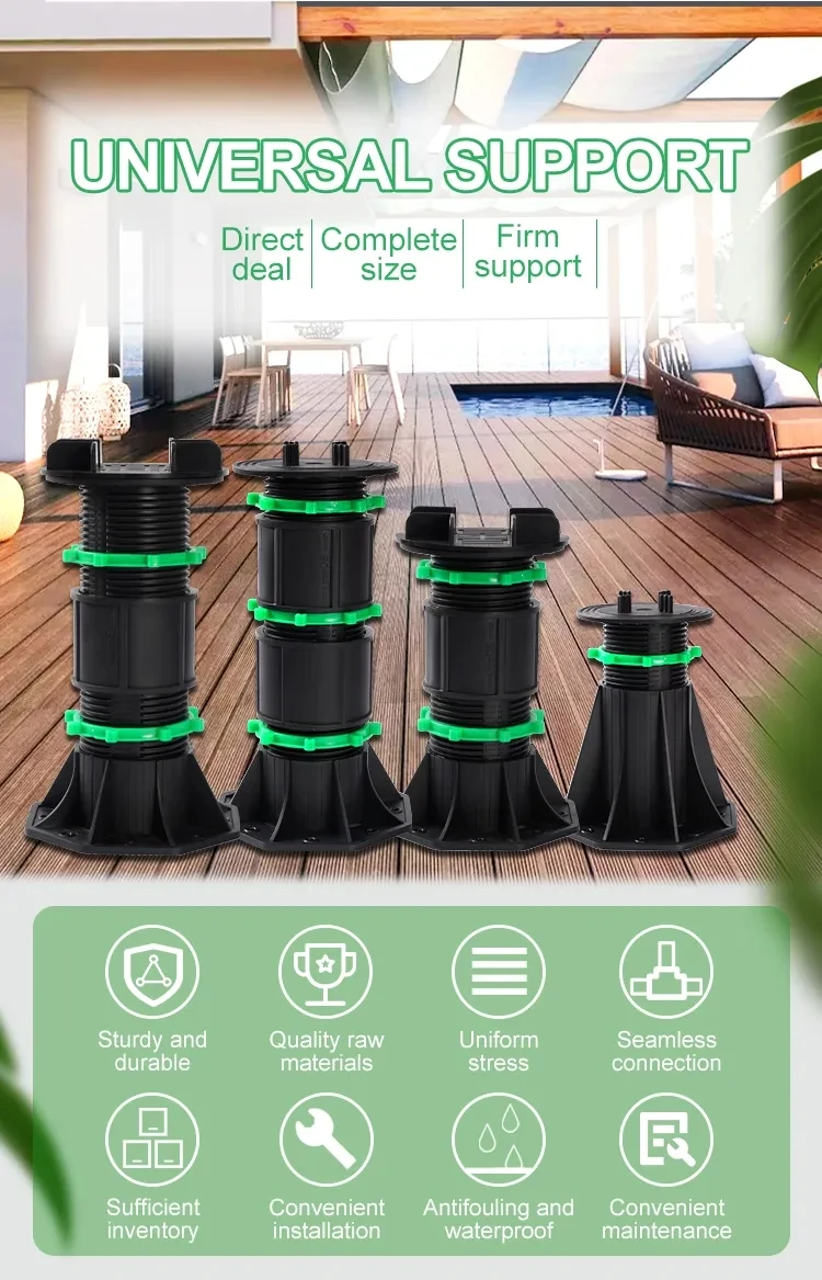 Plastic Raised Floor System Wpc Decking Adjustable Pedestal System 178255mm Buy Adjustable