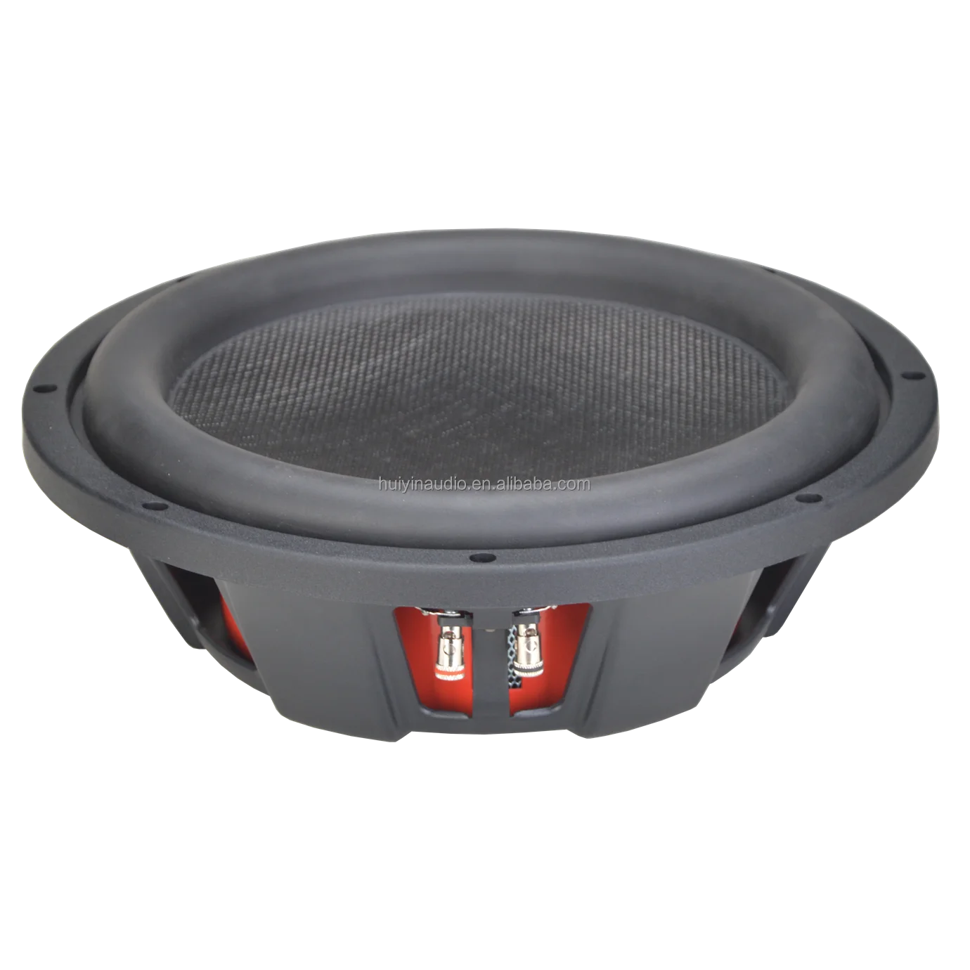 Subwoofer automotriz delgado de 12 polgadas, 400 W RMS, con cono de fibra de carbono, sensibilidade de 95 dB SPL; altavoz woofer para automóbil e camión, para mellorar o son, modelo 1265-074