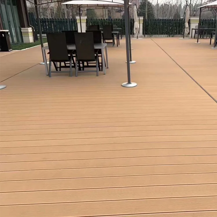Waterproof wpc decking wood composite plastic wpc wood decking for the new outdoor flooring