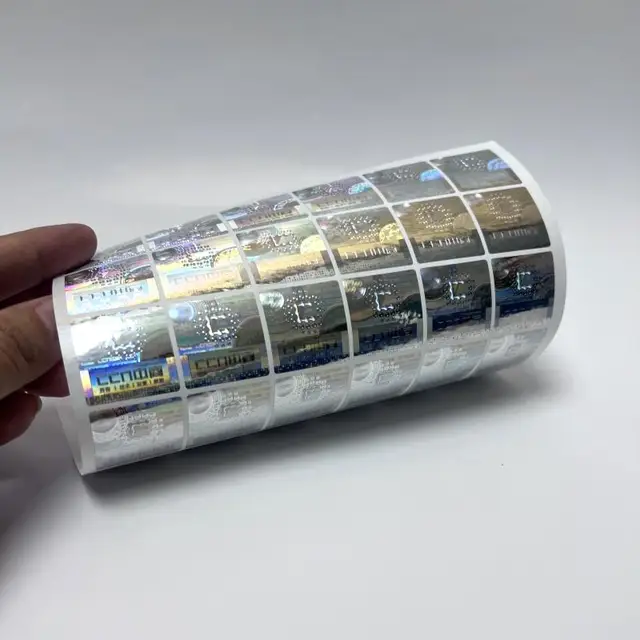 Professional Anti-Counterfeiting Security Holographic QR Code Sticker Tamper Proof Label  Customized