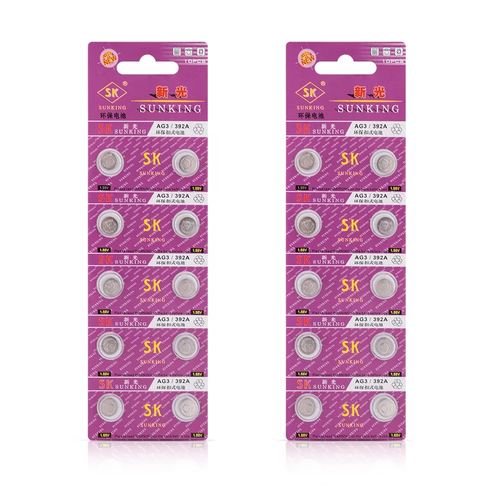 Sunking Button Cell Battery 1.5V 392A LR736 LR41 AG3 Coin Cell Batteries