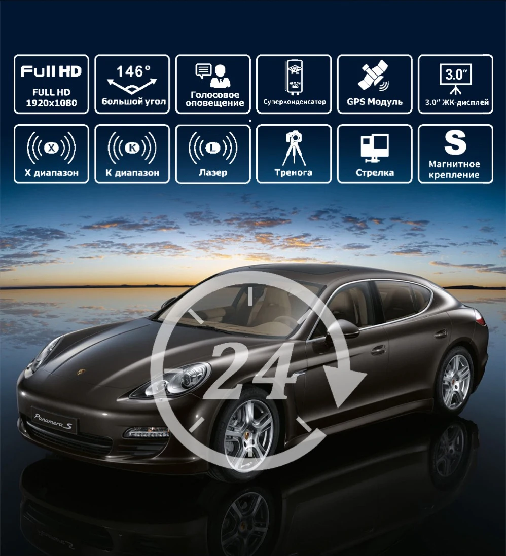 Combo 3 in 1 Car Dvr 1080p Car Gps and Anti radar Detector Signature Karadar K328sg