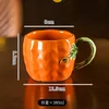 Orange cute pumpkin cup