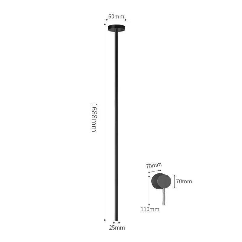 Ceiling Mounted Basin Faucet Wall Mounted Basin Tap Hot and Cold Manual Control Into the Wall Faucet Tap Rose Gold Modern Yipin