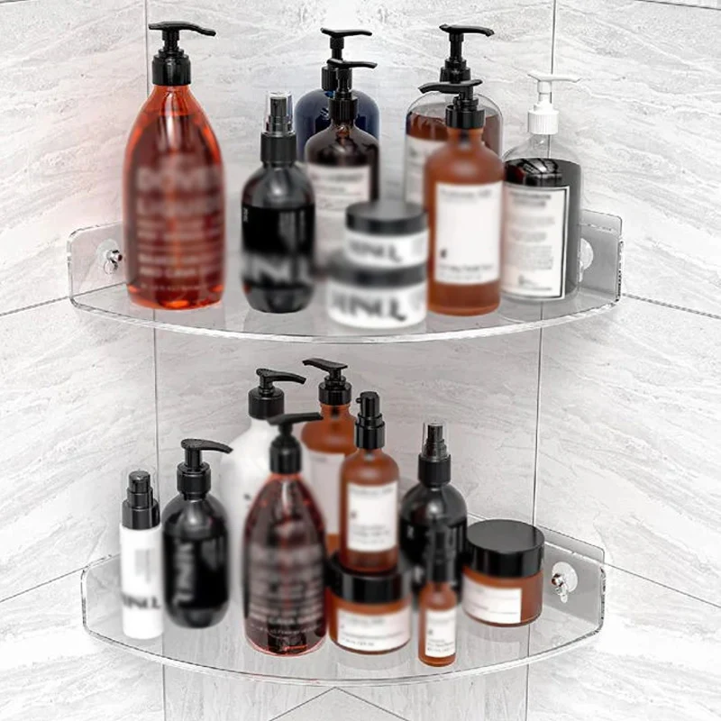 Buy Acrylic Lucite Clear Bathroom Corner Shelf from Shenzhen