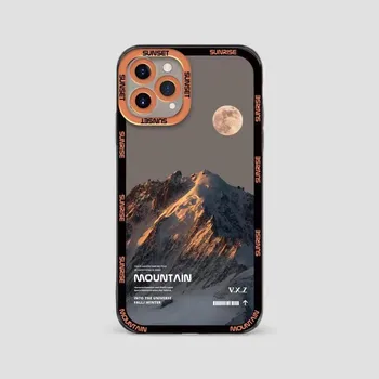 New 2022 Trending Products Mobile Phone Cover TPU Anti-fall For iPhone XR 11 12 13 Pro Max Snow Mountain Scenery Phone Case