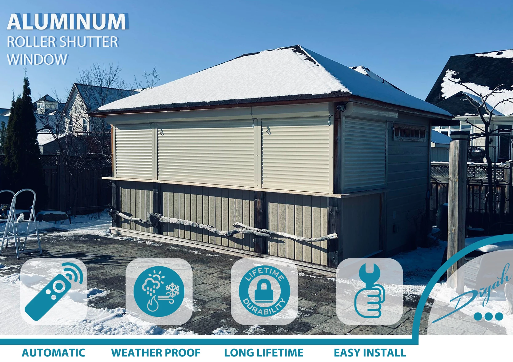 Modern Insulated Interior Shutters Customized Aluminium Alloy Roller