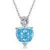 Single pendant+OShaped chain (sea blue)