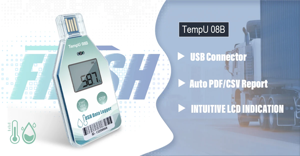 Portable Disposable Temperature&humidity Data Logger Tempu08b Buy