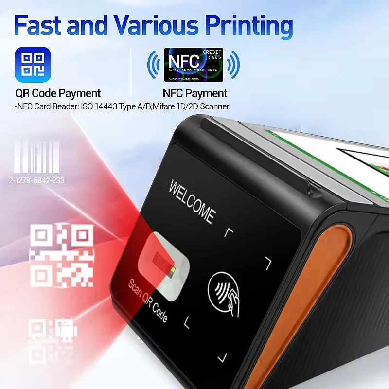8 Inch Custom Payment Smart Touch Screen Handheld Android Cash Register ...