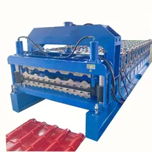 Glazed Tile Zinc Roofing Sheet Making Machine Metal Trapezoidal Roofing Sheet Cold Roll Forming Machine