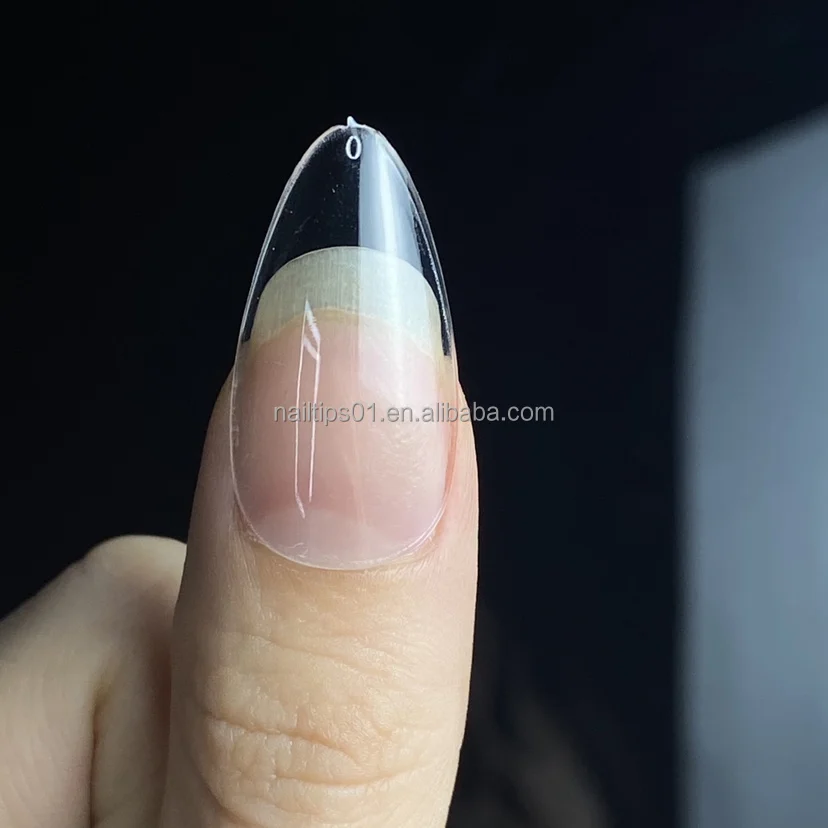 Nail Tip Extension System Set Full Cover Soft Gel Nail Tips Round Square Coffin Diamond Top Coat