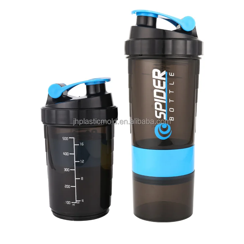 Tap & Top 100% Leakproof Sports Spider Shaker Bottle with Sleek and  Convenient Design, Ideal for Protein, Preworkout and BCAAs, BPA Free  Material Shaker Bottle, Gym Shaker Bottle (500 Ml) 