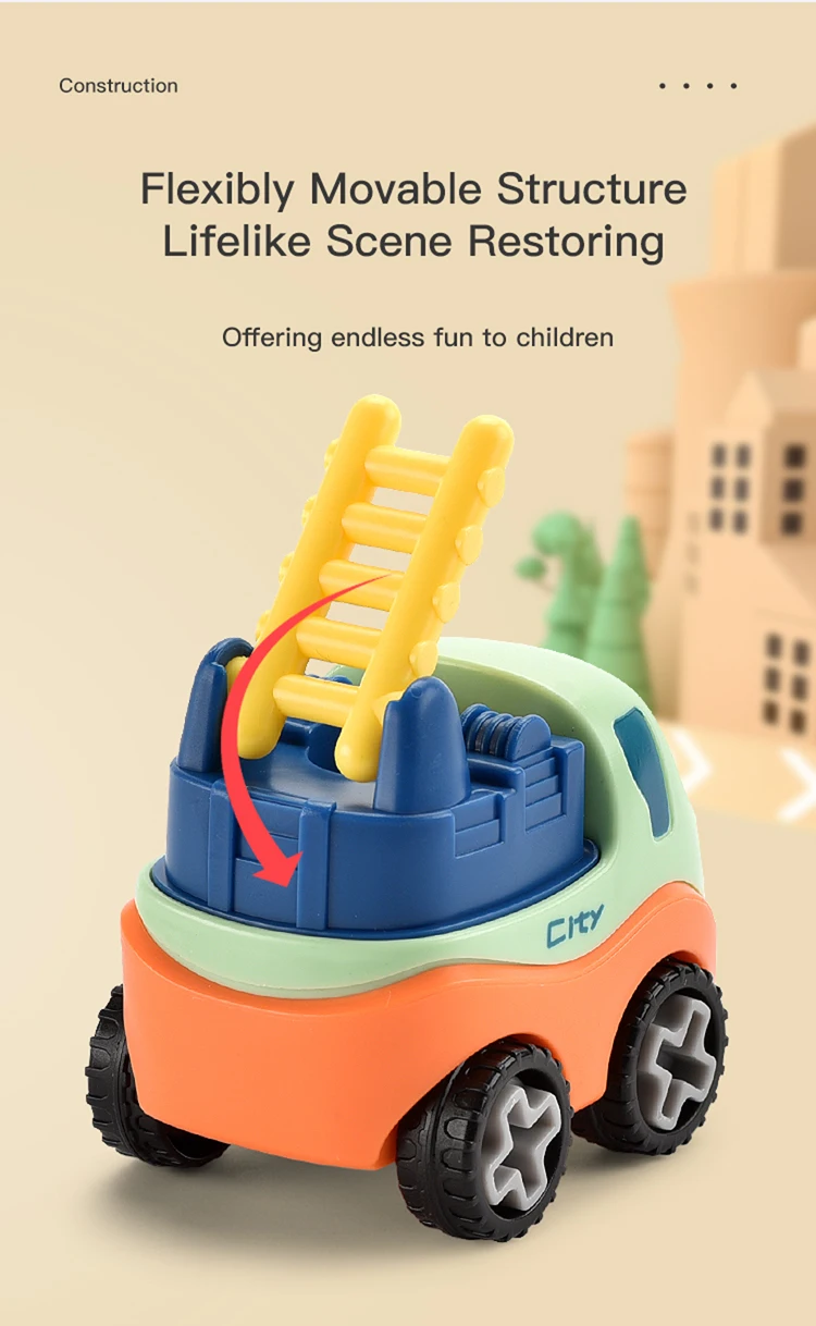 6piece Kids Disassembly And Assembly Cartoon Engineering Car Building