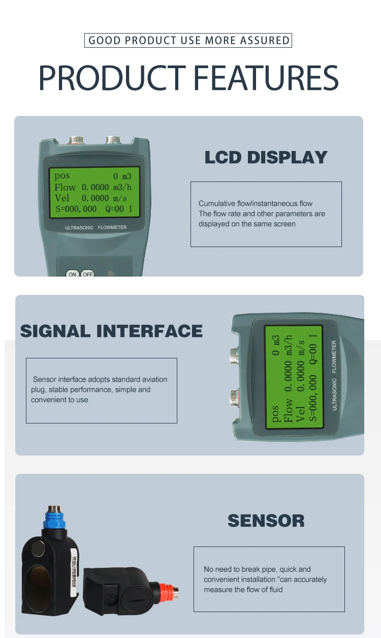 AOBO Tuf2000h Portable Ultrasonic Flow Meter - Accurate & Versatile