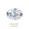 White DEF Oval Cut