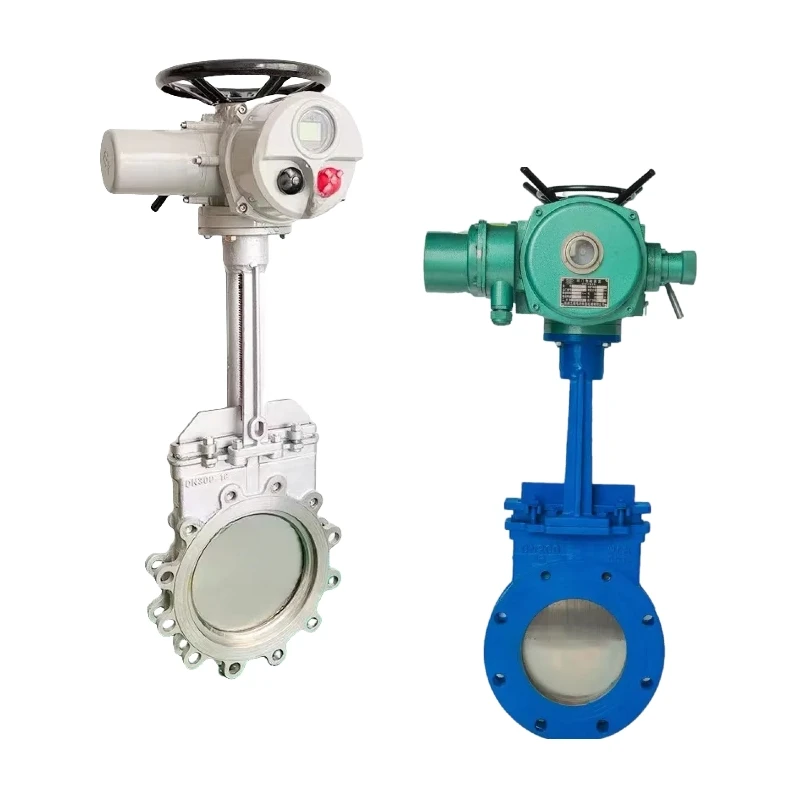 PZ973 Electric knife gate valve for sewage slurry Electric slurry gate valve