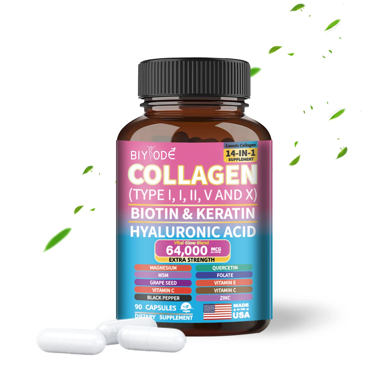 glutathione marine collagen & vitamin c Buy Hydrolyzed with Biotin, C, Zinc, Keratin, Glutathione, Hyaluronic Acid, DHT Blocker Multivitamins [Glass Skin Regimen] Glutathione White