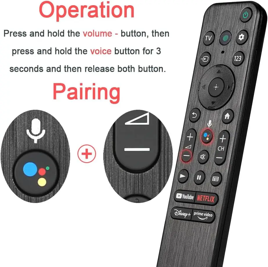 Télécommande Vocale Compatible Sony KD-65X81K Et KD-65X82K - Modèle RMF-TX621E, Neuve