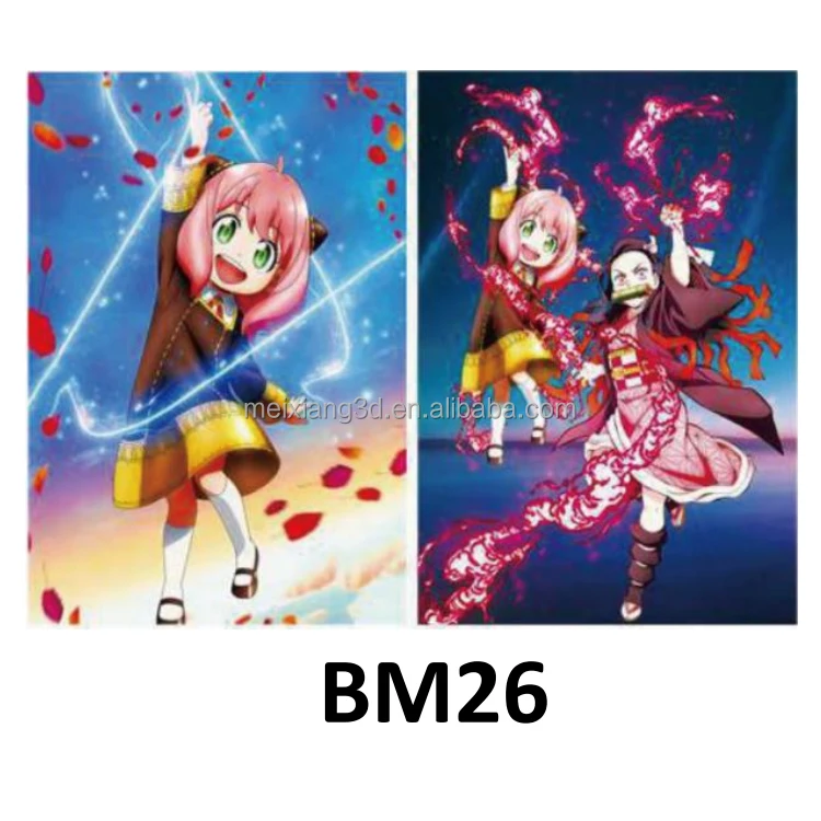 Custom Design Free Sample 50lpi 3d Lenticular Lens Sheet Flip Picture Movie Star Anime Poster Printing
