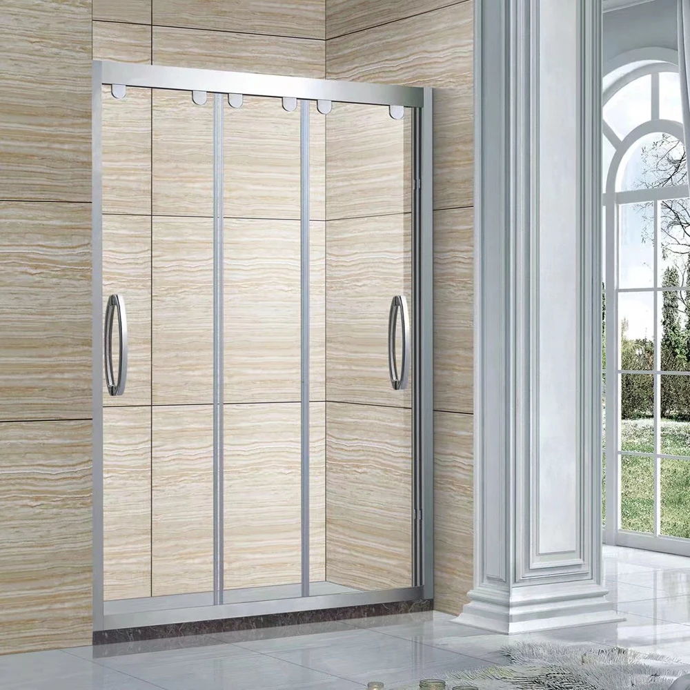 tempered glass shower partition sliding door
