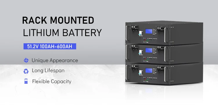 5kwh 10kwh Lithium Ion Batteries 51.2v 48v Solar Rack Mounted Lithium ...