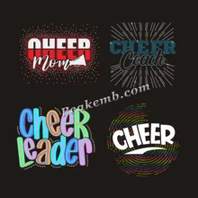 Custom Cheerleading Cheer Leader Iron on Rhinestone Heat Transfer Motif Customized Design for Garments