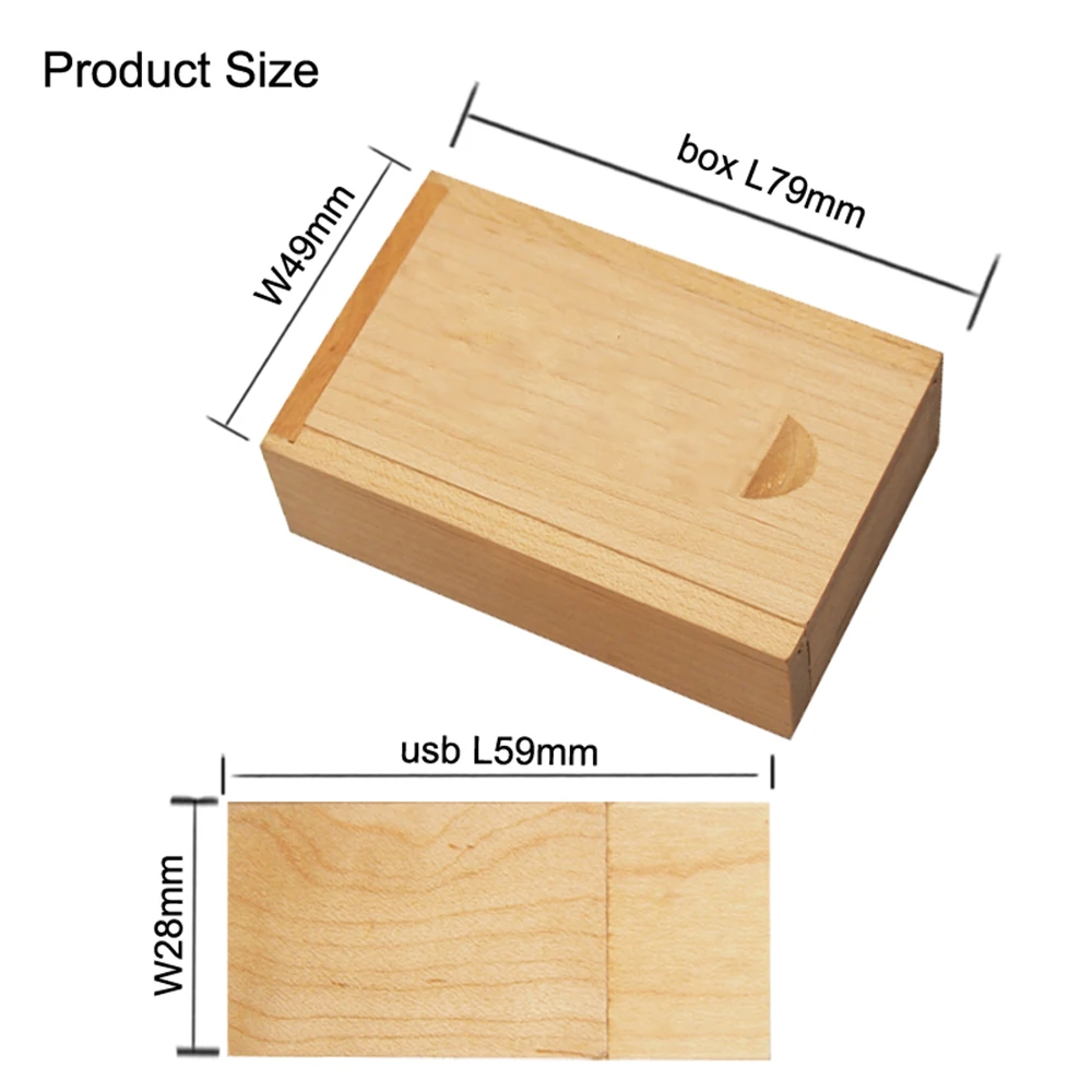 Customs logo wooden USB Flash Drive 64 Gb Thumbdrive Flash Memory Stick 1GB 2GB Pen Drive 16GB 4GB 8GB Pendrive 32gb - ANKUX.COM