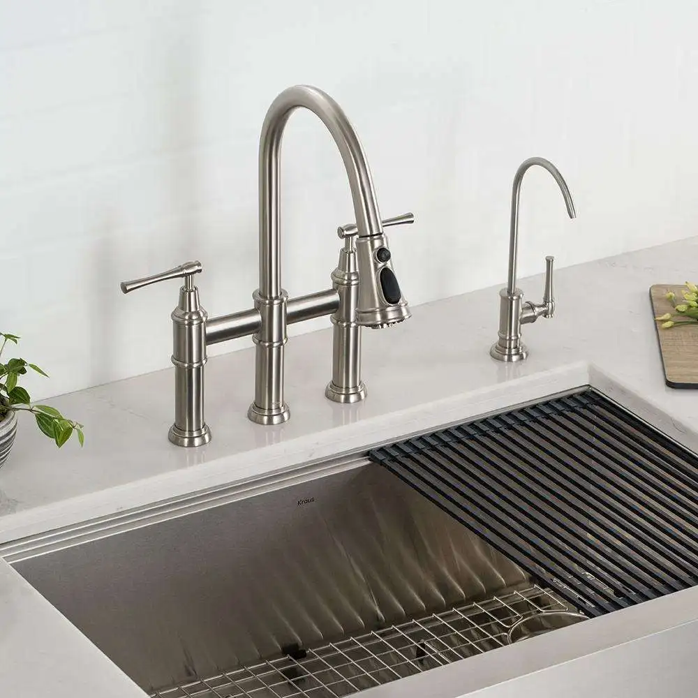 2023 ODM CUPC Diamond Pattern Spot Resist Kitchen Sink Faucet for Famous Brand