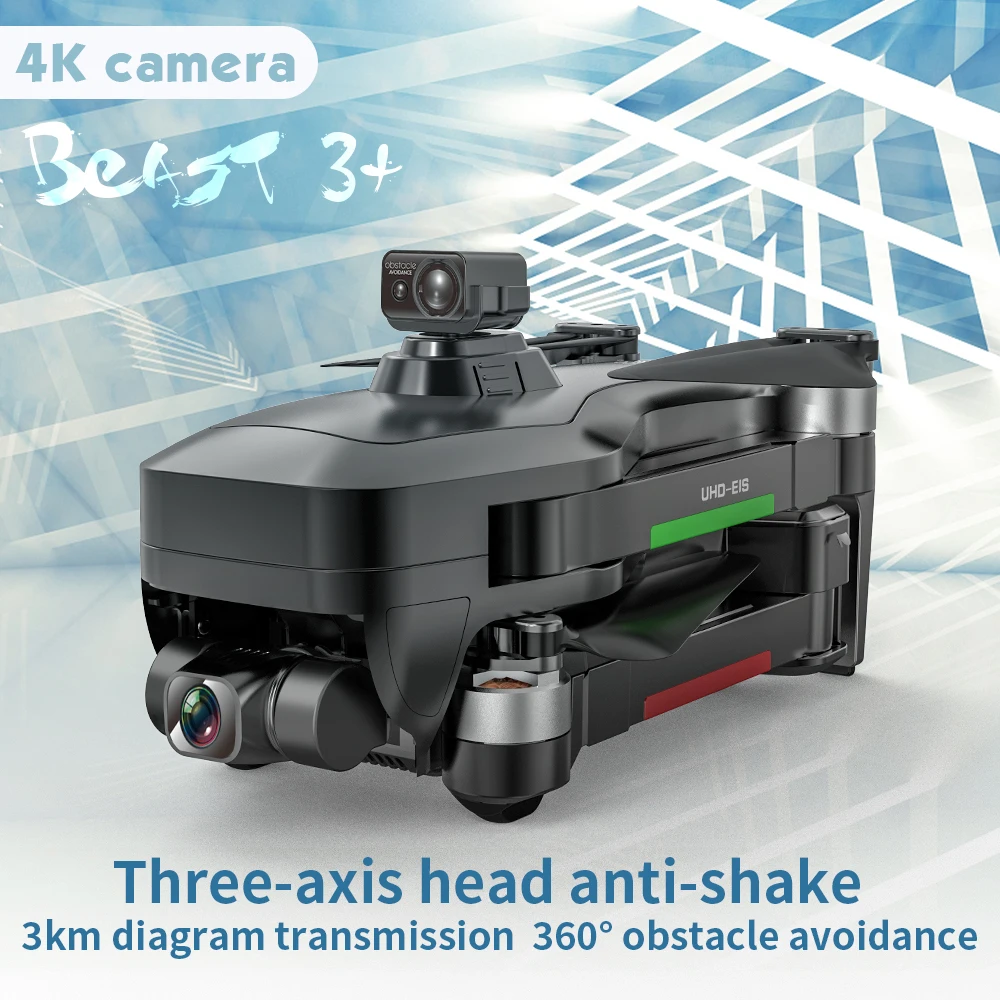 SG906 MAX1 Beast 3 + 3KM GPS Дрон 4K UHD 3 Axis Gimbal автоматическое Предотвращение препятствий 5G WIFI FPV 30mins Летающий Дрон