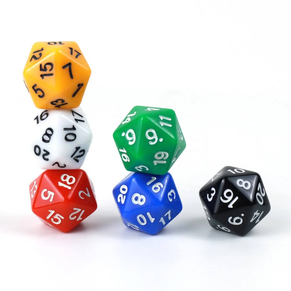 Wholesale Colorful D20 Sided Dice Custom Acrylic Bulk Polyhedral Stone ...