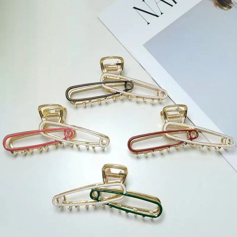 Genya Sample Paper Clip Hair Claws Handmade Metal  Hair Claw Clip No Damage Hair Accessories for Women Girls