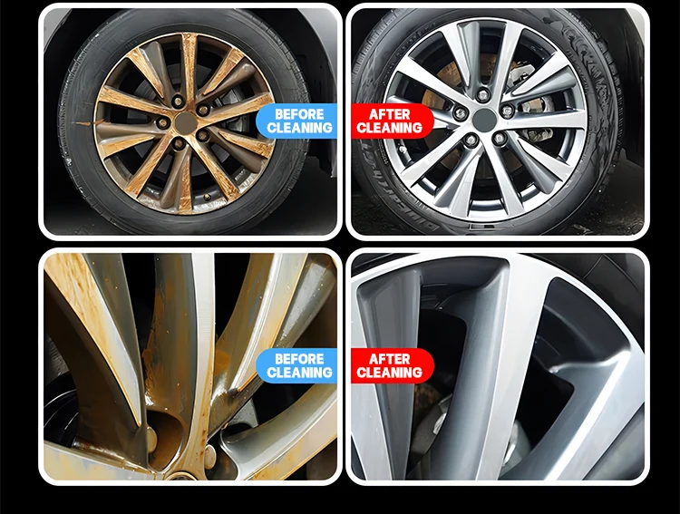 Rust Remover Tire Rim Cleaner Spray Strong Cleaning Alloy Iron Car