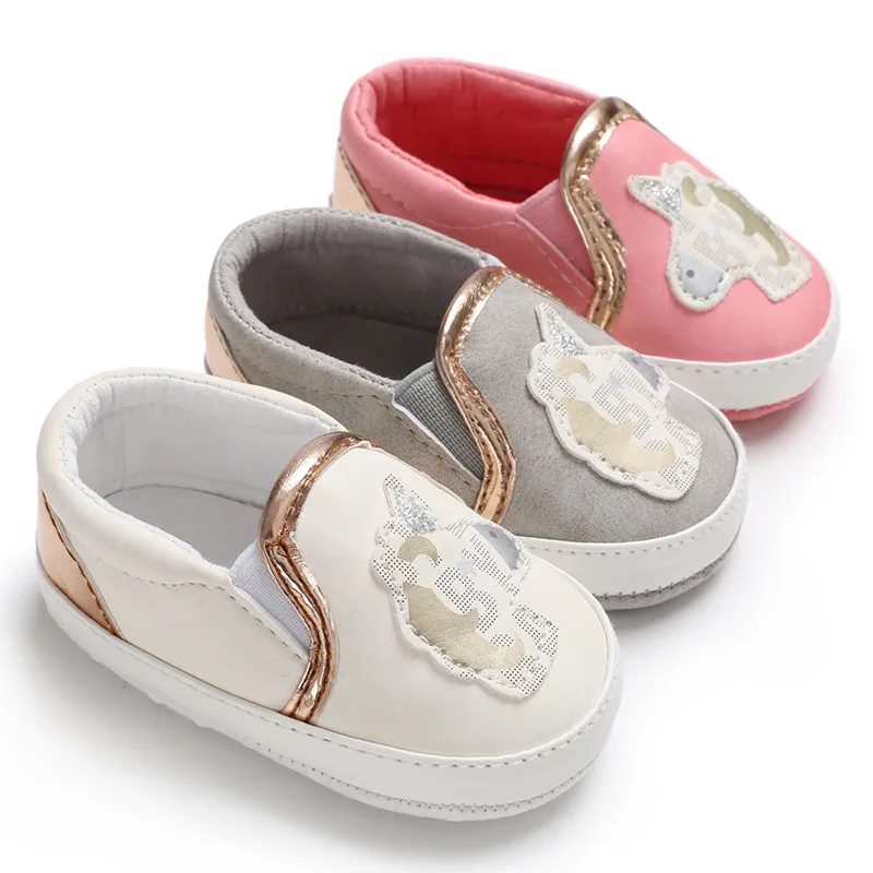 Breathable Cute Animal Slip-on Design Newborn Infant Baby Girl Shoes