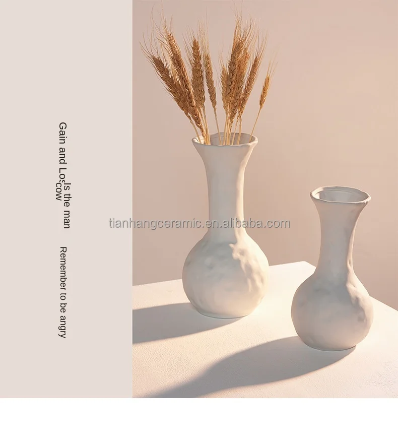 Free Custom Luxury White Art Porcelain Vases For Home Decors Flower For Desktop Home Office Indoor Decoration Business Gifts.jpg