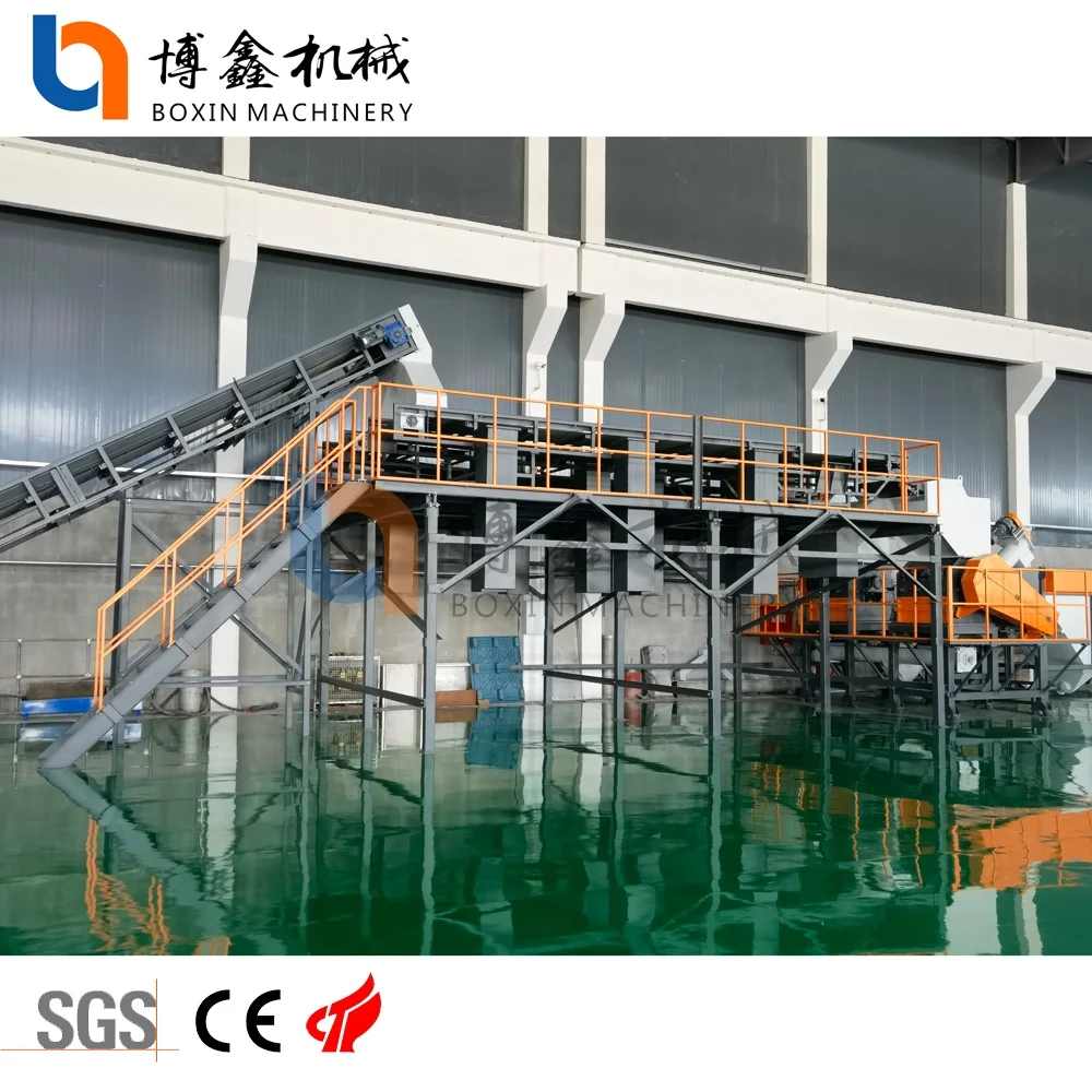 Automatic Trommel Machine PET Bottle Washing Recycling Line Pre-washing Tumble Machine 5000kg/h