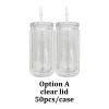clear double walled plastic