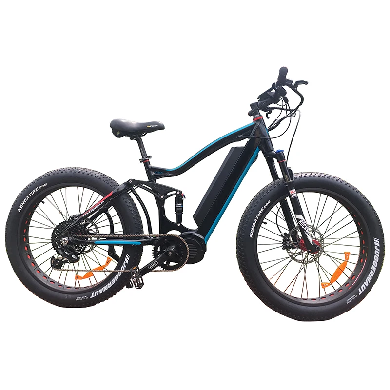 Fat Tire 4 Link System Electric Mountain Bicycle,Full Suspension 