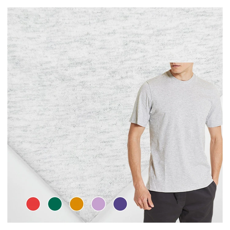China Supplier Solid Soft Fabric 100% Cotton Material Knit Jersey Fabric for T-shirt Women