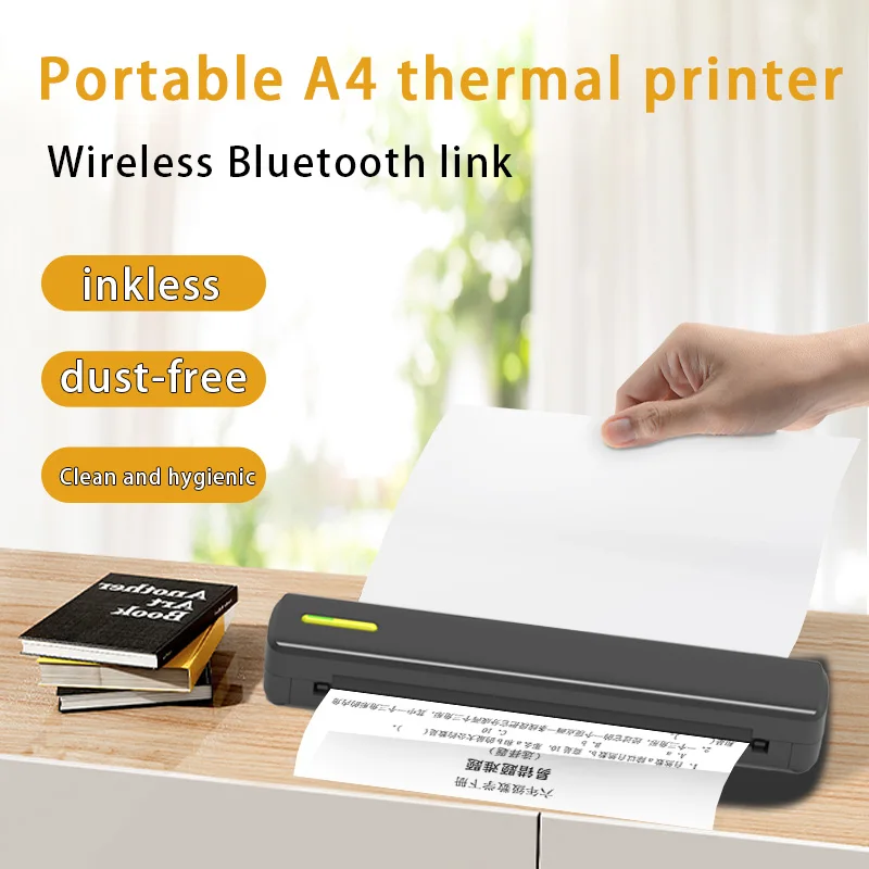 C80 New Inkless Portable A4 Printer - Mini Wireless Thermal