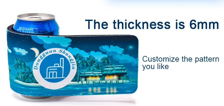 Factory Custom LogoWholsaale Blank Sublimation Neoprene Slap Wrap Can Cooler Insulated Beer Sleeve Slap Wrap Coozies manufacture