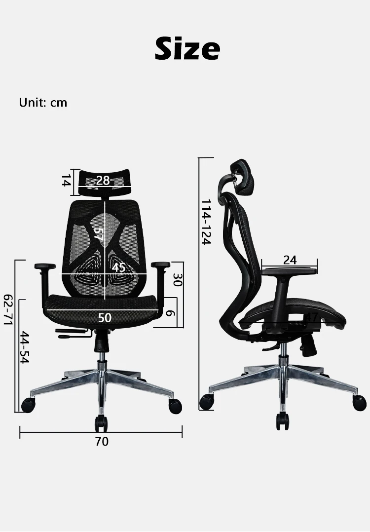 Black Frame With Full Mesh Office Chair Ergonomic Chair 10 Years